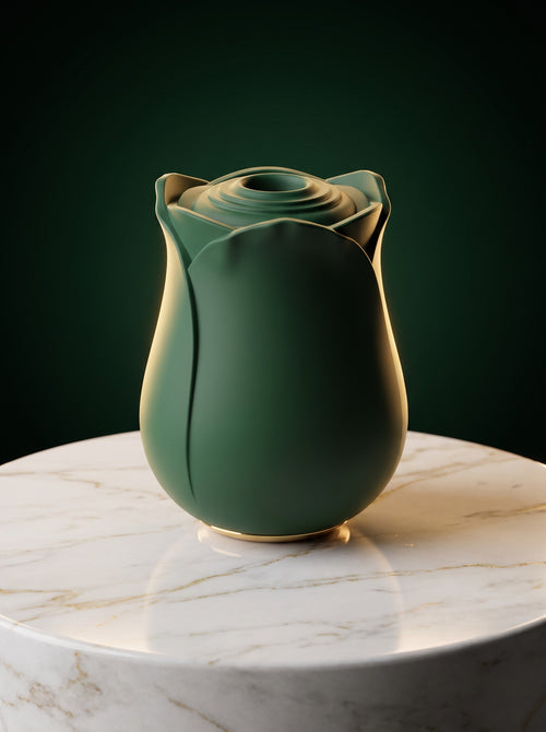 The IDG Rose in IDG green with gold trim